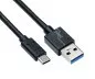 Preview: Καλώδιο USB 3.1 τύπου C - βύσμα 3.0 A, 5Gbps, φόρτιση 2A, μαύρο, 3.00m, πολυσακούλα